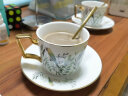 友来福 咖啡杯套装 欧式下午茶茶具简约办公室陶瓷绿梦4杯碟便携礼盒装 实拍图