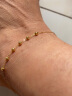 xianglong珠宝 18K金可调节一款多带珠珠手链脚链女款细款 18K黄金 22.5+3cm 实拍图