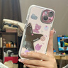 素洛新款帶補(bǔ)妝鏡子適用蘋果iPhone15手機(jī)殼14promax高級(jí)感女12鏡面13自帶鏡頭膜全包套 粉色+星星鏡面【自帶閃粉鏡頭膜】 iPhone14 曬單實(shí)拍圖