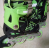 美洲狮（COUGAR） 轮滑鞋可调成人儿童套装溜冰鞋 闪光男女旱冰鞋滑冰鞋 LSG/P6 黑绿(八轮全闪)(全套) M(实际31-36码) 实拍图