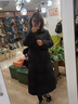 clotho Rennie品牌女裝羽絨服女2025冬季新款韓版寬松過(guò)膝中長(cháng)款直筒亮面外套 黑色 S 曬單實(shí)拍圖
