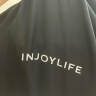 INJOYLIFE新款机车包女大容量绗缝双链条流浪包小众邮差包 黑色 实拍图