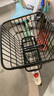 自行車(chē)金屬后車(chē)籃山地車(chē)后貨架車(chē)框后座架置物筐通勤車(chē)通用菜籃子配件 金屬后置車(chē)筐-黑色 曬單實(shí)拍圖