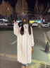 皮爾卡丹立領水貂毛皮草大衣女2025冬新款皮毛一體寬松顯瘦加厚中長款外套 米白 L 建議  115-125斤 曬單實拍圖