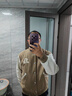 GXG男裝 新年系列龍紋提花棒球夾克男撞色拼接棒球服寬松24春新品 卡其色 L 曬單實拍圖