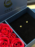 中國黃金（CHINA GOLD）愛心黃金耳釘女足金結(jié)婚耳環(huán)耳飾七夕情人節(jié)禮物送女友老婆生日 足金鏤空愛心耳釘 曬單實拍圖