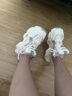 霍蜻松糕厚底網(wǎng)面老爹鞋女2025秋冬季新款百搭小個(gè)子增高休閑鞋子女 米白色 37 (235mm) 曬單實(shí)拍圖
