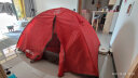 牧高笛（MOBIGARDEN）户外帐篷便携露营自驾防雨防蚊双层帐篷航空铝杆透气帐篷冷山系列 T2人玻杆帐红色 实拍图
