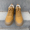 公羊馬丁靴男高幫冬季新款戶(hù)外休閑徒步登山鞋防滑厚底增高工裝靴子男 土黃色 41 曬單實(shí)拍圖
