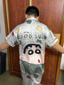 俊俊穗迪美（JUNJUNSUIDIMEI）睡衣男冰絲短袖夏季夏天薄款學(xué)生卡通青少年男士加大碼家居服套裝 冰絲-XY81 蠟筆小新 L (高165-170CM 100-125斤) 曬單實(shí)拍圖
