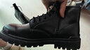 跨足行馬丁靴男士秋冬季加絨保暖牛皮棉靴英倫風(fēng)中高幫黑色增高雪地皮鞋 黑色6孔中幫拉鏈【四季款】 42 標準運動(dòng)鞋碼 曬單實(shí)拍圖