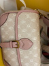 暇步士（Hush Puppies）包包女包奢侈品牌女士單肩包時(shí)尚印花大容量潮流斜挎包情人節禮物 米杏色HA-131234292  曬單實(shí)拍圖