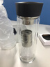膳魔師（THERMOS）雙層玻璃杯茶杯耐熱水杯男女士過濾網(wǎng)泡茶杯TCGA/GB/GDGE-400ml TCGB-400 黑色BK 400ml 曬單實拍圖