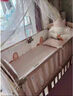 簡(jiǎn)魅嬰兒床寶寶床可移動(dòng)新生bb小床兒童多功能實(shí)木搖籃拼接大床 大床+五件套（紅粉世界 護理臺） 曬單實(shí)拍圖