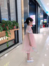 mlgt kids童裝女童連衣裙夏季寶寶裙子短袖碎花公主裙?jié)h服旗袍表演服 粉紅色 90cm（建議80-90cm） 曬單實拍圖