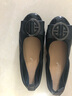 啄木鳥休閑簡約夏季大碼平跟軟底真皮女鞋休閑牛皮女單鞋媽媽鞋瓢鞋孕婦 黑色 38 曬單實拍圖