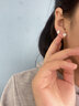 GEM STONE KINGGSK鋯石耳釘女925銀簡(jiǎn)約百搭氣質(zhì)情侶經(jīng)典耳飾送女友生日禮物禮盒 白色 曬單實(shí)拍圖