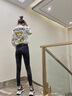 紅蜻蜓牛仔褲女新款加絨褲女2025年春季女士鉛筆褲女裝小腳休閑長(zhǎng)褲子女 黑灰色常規(guī) 28 曬單實(shí)拍圖