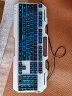 前行者GX30Z真机械手感游戏键盘鼠标套装有线静音薄膜键鼠台式电脑网吧笔记本办公背光USB外接外设 金属黑色冰蓝光键盘 实拍图