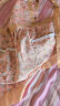 信纳德韩版时尚可爱围裙女家用厨房防污餐厅防水帆布围裙餐饮工作服粉色 实拍图