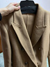 朗姿羊毛職業(yè)氣質(zhì)復古顯瘦西裝毛呢外套冬季新款高級感上衣 淺咖色 S 曬單實(shí)拍圖