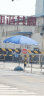 逸飞恒户外遮阳伞大号摆摊伞大型雨伞太阳伞沙滩伞防晒广告庭院伞大伞 2.4米蓝色三层架/银胶加厚 实拍图