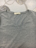 艾路丝婷夏装新款T恤女短袖上衣韩版修身体恤TX3560 灰色V领 S 实拍图