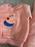 迪士尼（Disney）寶寶冬裝套裝2023新款男女童洋氣衣服金絲絨加厚秋冬裝衛衣三件套 粉色 佩奇加絨三件套 90碼建議1周歲左右 曬單實(shí)拍圖