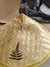 暢印 竹編遮陽(yáng)斗笠帽子大沿草帽農民男女旅游防雨帽三葉帽 斗笠加內圈繩扣扎帶 43CM直徑 曬單實(shí)拍圖