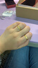 賽菲爾黃金戒指女足金999.9唯愛拉絲男女情侶固口金戒指對戒婚戒 男戒 21號約6.15克 曬單實拍圖