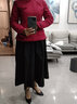 歐貝汐半身裙女春夏春秋冬季新款學(xué)生中長(cháng)款高腰風(fēng)百褶a字長(cháng)裙潮 黑色 S 曬單實(shí)拍圖