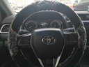 毛絨方向盤套適用于豐田卡羅拉凱美瑞雷凌RAV4威馳亞洲龍漢蘭達(dá)冬季把套 時尚款【灰色】 曬單實拍圖