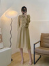 AEMAPE氣質(zhì)新款連衣裙女2025夏季時(shí)尚女裝簡(jiǎn)約中長(cháng)款百搭顯瘦襯衫裙子女 卡其色 L 建議100-115斤 曬單實(shí)拍圖