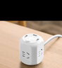 迷你立式魔方usb插座無線\/帶線一轉四五電源轉換器插頭多功能充電立體公雅創(chuàng)意小插座排插排插板帶線 白色魔方 四插位帶USB 1.8米 曬單實拍圖