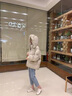 頌簡(jiǎn)依 羽絨棉服女2022年冬季新款韓版寬松學(xué)生短款連帽棉衣女時(shí)尚休閑百搭面包服加厚大毛領(lǐng)棉襖外套潮 米白色 S 曬單實(shí)拍圖