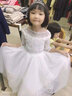 乖奇奇女童禮服高端鋼琴演出服兒童走秀蓬蓬裙花童婚紗小女孩主持人裙子 白色長(cháng)款 140cm  曬單實(shí)拍圖