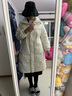 獨(dú)束【三色可選】大碼女裝白鴨絨羽絨服女冬新款胖mm收腰顯瘦外套 米杏色 L 曬單實(shí)拍圖