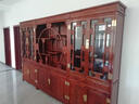 蒙地亞紅木家具非洲花梨（學(xué)名：刺猬紫檀）組合書(shū)柜 書(shū)架 博古架多寶閣玻璃柜 展廳展示柜文件柜 三組合博古架（書(shū)柜+博古架） 曬單實(shí)拍圖