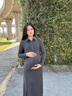 Sellynear孕婦春夏新款連衣裙時(shí)尚顯瘦POLO領(lǐng)優(yōu)雅法式針織裙 星河灰 M 曬單實(shí)拍圖