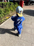 G.DUCKKIDS男童秋裝套裝2023新款洋氣男寶寶春秋季運動(dòng)三件套嬰兒童衣服外套 寶藍色7字加包三件套 2XL碼建議身高100-110CM 曬單實(shí)拍圖