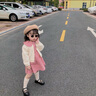mlgt kids童裝女童連衣裙套裝春秋季寶寶長袖秋裝女孩碎花裙子兩件套 粉紅色 90 碼（建議80-90cm 1-2周歲) 曬單實拍圖