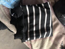 雅鹿保暖內衣女士上衣一體絨T恤學(xué)生加絨厚秋冬條紋長(cháng)袖半高領(lǐng)打底衫 黑色【加厚加絨】 2XL建議125-140斤內 曬單實(shí)拍圖