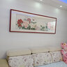 弘舍 新中式客廳裝飾畫(huà)背景墻花開(kāi)富貴壁畫(huà)臥室床頭牡丹花掛畫(huà)花鳥(niǎo)畫(huà) 典雅紅褐 成品尺寸 寬185*高65cm 曬單實(shí)拍圖