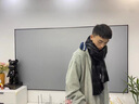 CRANTA KOMEIA圍巾男2025新款秋冬毛線保暖格子高級感圍脖生日禮物送男友 黑色 高級感輕奢ck風送男朋友老公實用 曬單實拍圖