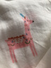 優(yōu)萌muslin包單初生嬰兒紗布巾夏季薄款襁褓抱被產(chǎn)房包被新生寶寶用品 （超薄2層紗/0-3歲）小鹿妹妹 110x110cm 曬單實(shí)拍圖