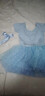 s.lemon兒童舞蹈服夏季女童薄款短袖跳舞裙滿(mǎn)天星紗裙連體練功服芭蕾舞服 天藍色 120 (適合身高100-110cm） 曬單實(shí)拍圖