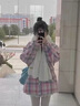 夢(mèng)特嬌（MONTAGUT）手織圍巾手工女友成品毛線編織圍脖冬季女生情侶可愛(ài)針織保暖 白色 曬單實(shí)拍圖