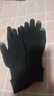 HJZH個(gè)性手套冬季男女同款加絨加厚毛線(xiàn)防滑騎行分指防寒針織保暖手套 黑色 均碼【滌綸混紡】 曬單實(shí)拍圖