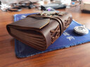愛(ài)國牛（AIGUONIU） 2022新款頭層牛皮旅行者筆記本記事本復古珍藏手工活頁(yè)本子魔法鑰匙日記本 瘋馬咖色/coffee 曬單實(shí)拍圖
