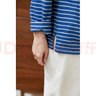 可然樸簡(jiǎn)【湛穎】新疆長(cháng)絨棉 女裝2025春裝新款條紋休閑T恤女 ?；赆樋椛?藍白條紋/長(cháng) S 曬單實(shí)拍圖